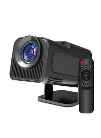 Android Projeksiyon Siyah Taşınabilir Sinema Projektörü 4k 1080p Ev Sineması Bluetooth