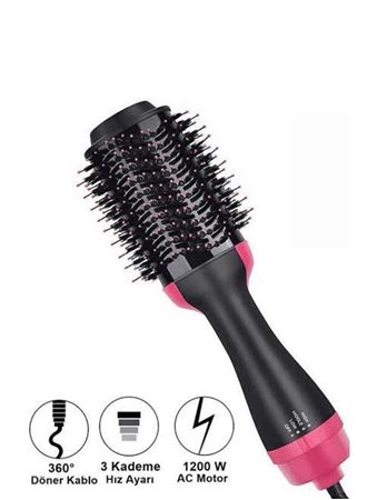 Saç Şekillendirici Ve Saç Düzleştirici Fön Tarağı Tarak Fırça 1200w Saç Kurutma