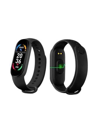 M6 Akıllı Bileklik Siyah Adımsayar Spor Takibi Android ve İOS Uyumlu
