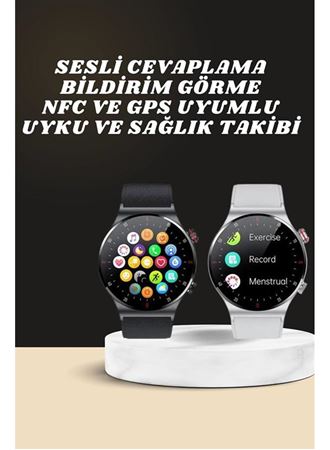 Akıllı Saat Amoled Ekran Bluetooth Bağlantılı Sesli Görüşme Nabız Ölçer