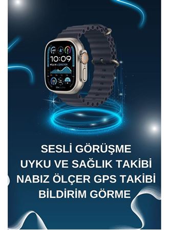 Akıllı Saat Bluetooth Bağlantılı NFC ve GPS Uyumlu Nabız Ölçer Sesli Görüşme