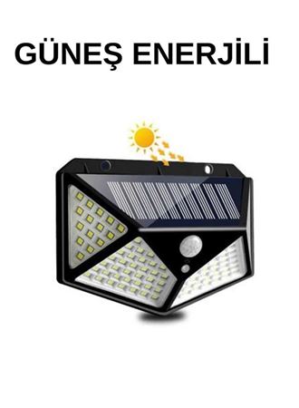 Solar Sensörlü Duvar Lambası Bahçe Lambaso Parlak Beyaz Işık Suya Dayanıklı