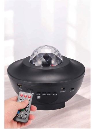 Projektör Yıldız Gece Lambası Disko Topu Bluetooth Bağlantılı Taşınabilir Şarjlı