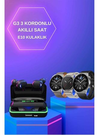 Yeni Nesil Akıllı Saat Ve Bluetooth Kulaklık Titreşim Bildirimleri Uyku Takibi