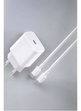 İOS Uyumlu Type-C Girişli Hızlı Şarj 15/15 Pro Max Adaptör ve Kablosu
