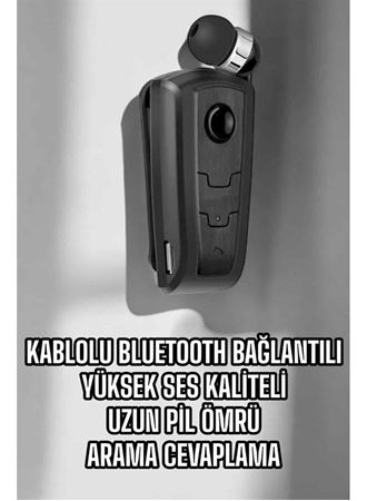Makaralı Bluetooth Kulaklık Kulak İçi Android iOS Uyumlu Titreşimli