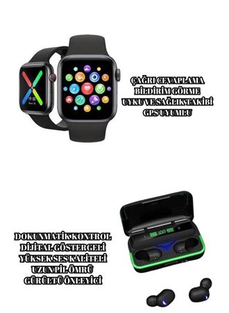 Ucuz ve Kaliteli Kulaklıklı Saat Seti Bluetooth Bağlantılı Akıllı Saat ve Kulaklık