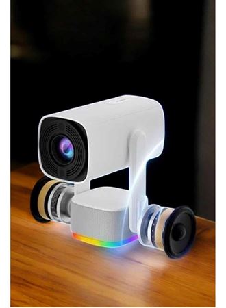 Şarjlı Projeksiyon Oyun Sinema Projektörü 4K HD Görüntü Kaliteli