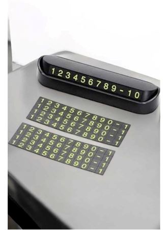 Araba Park Numaratörü Araç İçi Numaralık Değiştirilebilir Çevirmeli Mini