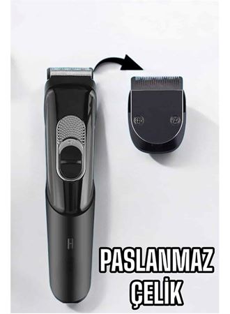 Saç Sakal Vücut Şarjlı Kablosuz Tıraş Makinesi Profesyonel Paslanmaz Çelik