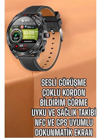 Akıllı Saat Bildirim Görme Sesli Görüşme Çoklu Kordon GPS Takibi