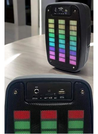 Bluetooth Hoparlör RGB Işıklı USB SD Kart Girişli Taşınabilir