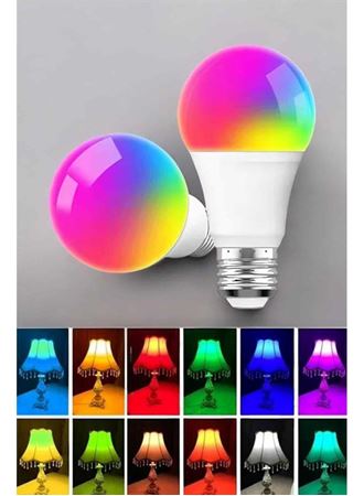 Led Ampul Enerji Dostu RGB Işıklı 100W Led Işık