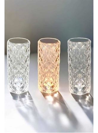 Gece Lambası Kristal Lamba Dokunmatik Şarjlı Hediyelik