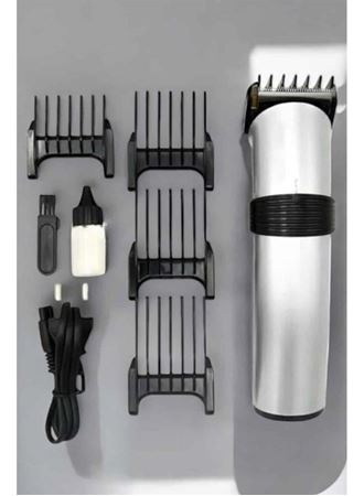 4 Taraklı Profesyonel Şarjlı Saç ve Sakal Kesme Tıraş Makinesi Seti