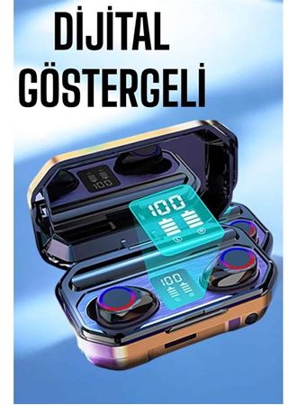 Dijital Göstergeli Bluetooth Bağlantılı Kulaklık Dokunmatik Kontrol