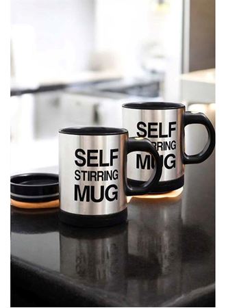 Yazılı Mug Kupa Karıştırıcı Özelliği Ve Paslanmaz Çelik