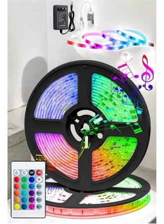 Led Işık 5 Metre Şerit Led RGB Işıklı