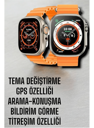 Suya ve Toza Dayanıklı 45 MM Akıllı Saat Bildirim ve Cevapsız Çağrı Görüntüleme