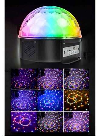 Bluetooth ve Uzaktan Kumandalı Çok Renkli Masaüstü Disko Topu