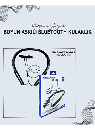 Polygold PG-100 Boyun Askılı Kablosuz Kulaklık – 200 Saat Bekleme Süresi, Stereo Ses, Mikrofonlu