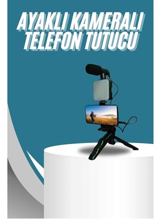 Video Making Kit Telefon Tutucu Vlog Video Mini Led Işıklı