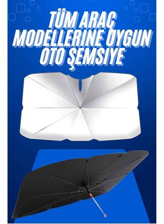 Taşınabilir Oto Cam Güneşliği Katlanabilir Tüm Araçlara Uyumlu Güneş Gölge Koruyucu