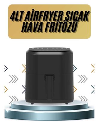 4L Airfryer Hazneli Hava Fritözü Yağsız Fritöz Taşınabilir Fırın İşlevi Gören Pratik