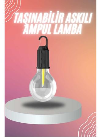 Şarjlı Dekoratif Kamp Lambası Askılı Ampul Led Işık Type-C Girişli