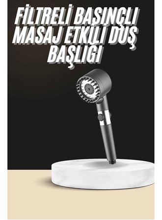 Duş Başlığı Profesyonel Masaj Başlıklı 3 Modlu Yeni Nesil Masaj Uçlu Su Tasarruflu
