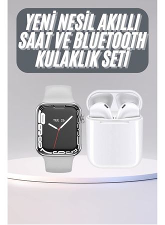 Akıllı Saat Kulaklık Hediyeli Uyku ve Sağlık Takibi Yapabilen Uzun Ömürlü