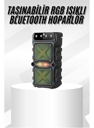 Çift Çıkışlı Güçlü Bataryalı Kablosuz Yüksek Ses Kaliteli Bluetooth Hoparlör