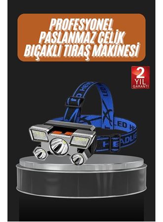 El Feneri Süper Kafa Lambası 4 Modlu 5 Led Kafa Feneri
