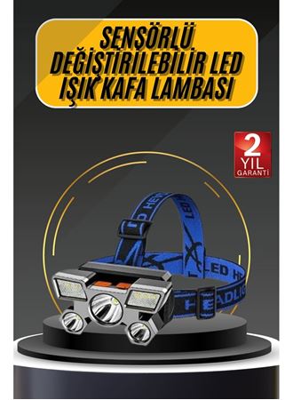 Kafa Lambası 800 Lümen 4 Mod Yüksek Işık Flaşörlü Şarjlı Led Lamba
