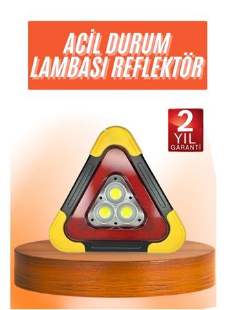 Reflektör Güneş Enerjili Taşınabilir Portatif Acil Güvenlik Işığı Araba Acil Uyarı Işığı