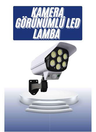 Solar Bahçe Lambası Uzaktan Kumandalı Kamera Görünümlü Hareket Sensörlü