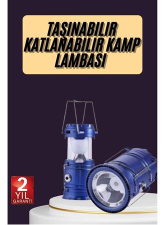 Kamp Feneri Şarj Edilebilir Güneş Enerjili Işıldak USB Şarjlı