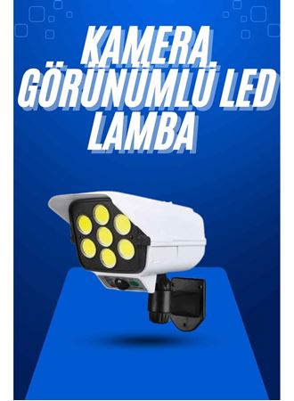 Solar Bahçe Aydınlatması Hareket Sensörlü Uzaktan Kumandalı Kamera Görünümlü