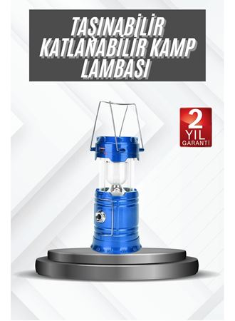 Kamp Lambası Güneş Enerjili Led Lamba Işıldak Şarjlı Powerbank Özellikli