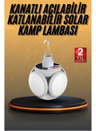 5 Kanatlı Bahçe Aydınlatma Led Askılı Solar Güneş Enerji Usb Sarjlı
