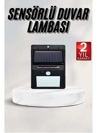 Bahçe Aydınlatması Güneş Enerjili Led Işık Lamba Sensörlü Dekoratif