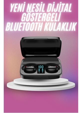 Kablosuz Bluetooth Kulaklık Android ve İOS Uyumlu Led Göstergeli Powerbankli