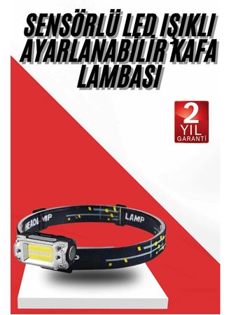 Sensörlü Kamp Lambası Ayarlanabilir Kafa Lambası Kafa Bantlı