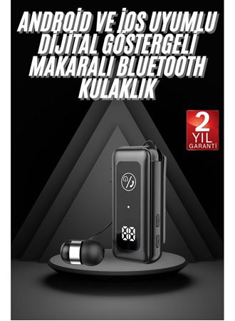 Makaralı Bluetooth Kulaklık Telefon Uyumlu Makaralı TF Kart Girişli Güç Göstergeli