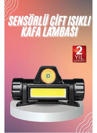 Kafa Lambası Çalışma Işığı Kafa Feneri Şarjlı Mıknatıslı Fenerli