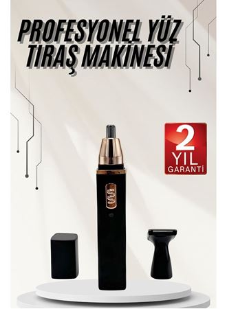 Kulak Burun Tıraş Makinesi Taşınabilir Şarjlı 3 Başlıklı Uzun Ömürlü