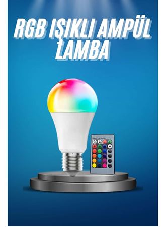 Ayarlanabilir Parlaklık RGB Led Ampul Beyaz Lamba Ve Renkli Ampul