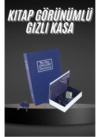 Kilitli Gizli Kasa Sözlük Kumbara Kitap Sözlük Görünümlü 18cm