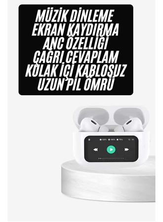 Dokunmatik Ekranlı ANC/ENC Yeni Nesil Pro Bluetooth Kulaklık Dokunmatik Ekran