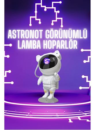 Astronot Şeklinde Bluetooth Hoparlör Gökyüzü Kumandalı Aydınlatma Lamba